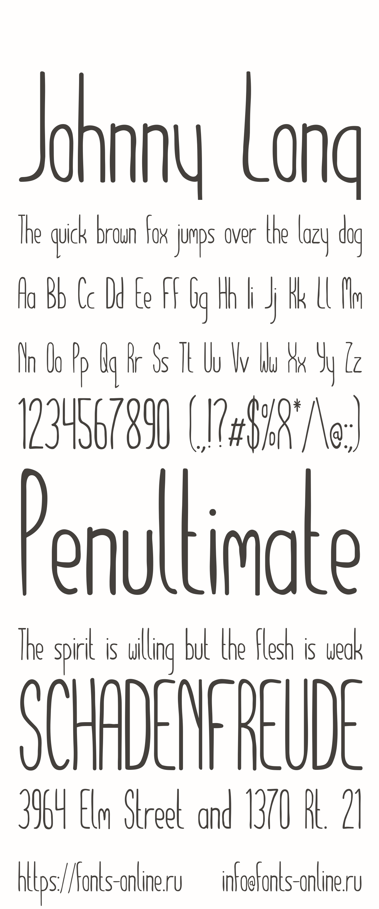 Johnny Long Free Font Download
